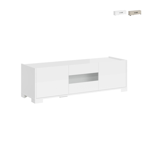 Porta-tv 3 låger 130x40x40 moderne til stuen living Riflesso Kampagne