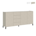 Moderne minimal design skænk med 3 låger og 4 skuffer 174x40x84 Solaria Kampagne