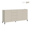 Moderne minimal design skænk med 3 låger og 4 skuffer 174x40x84 Solaria Kampagne