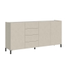 Moderne minimal design skænk med 3 låger og 4 skuffer 174x40x84 Solaria Rabatter