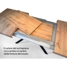 Udtrækkeligt bord til 18 personer i industrielt design 90×180-440 Tecno Evolution Mål