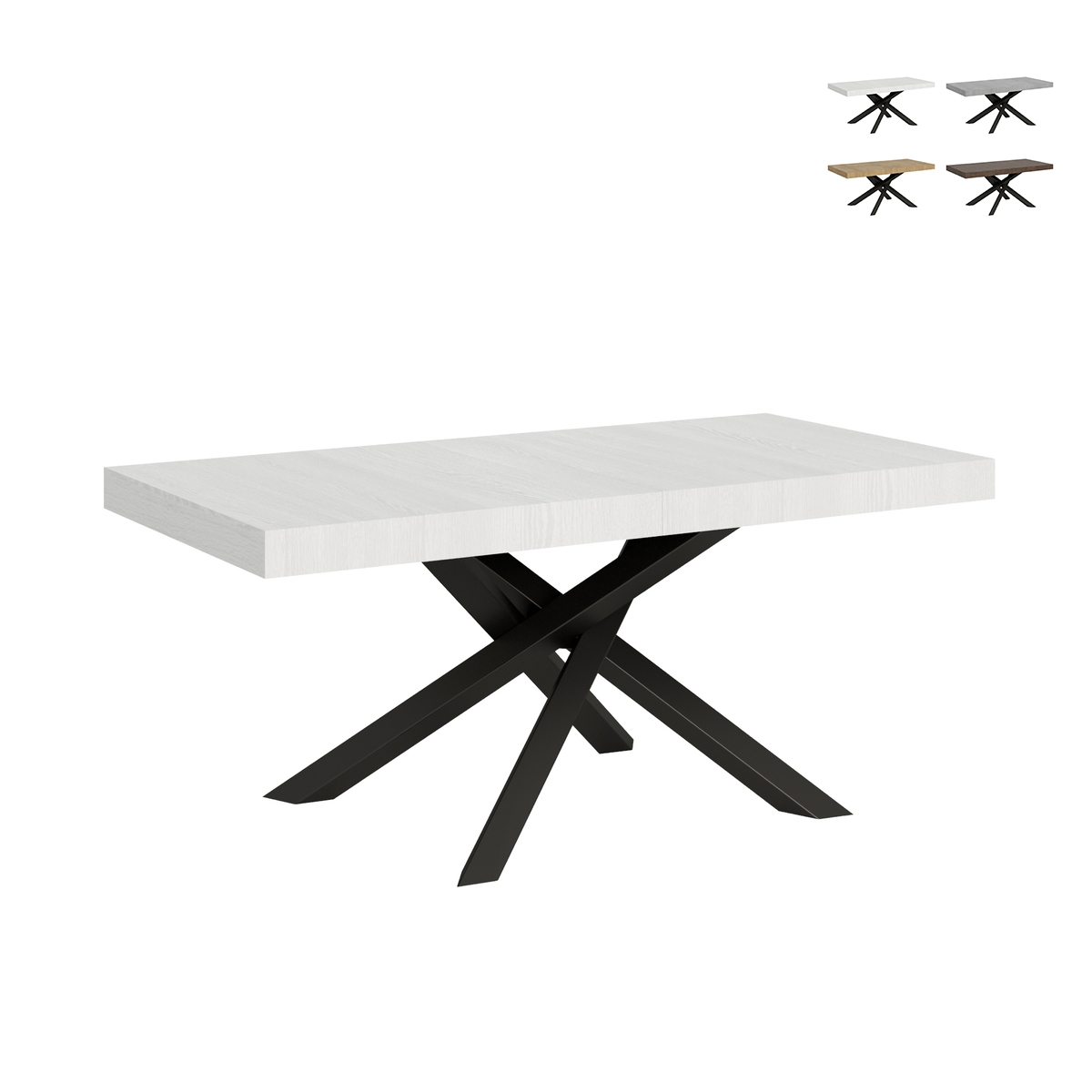 Udtrækbart spisebord til 12 personer i moderne design 90×180-284 Volantis Kampagne Udtrækbart spisebord til 12 personer i moderne design 90×180-284 Volantis Kampagne