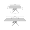 Udtrækbart spisebord til 12 personer i moderne design 90×180-284 Volantis 