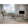 Udtræksbord i industrielt design, antracit træ, 90x180-440 Famas Udsalg