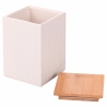 Stort køkkenglas 10x10x14,5cm i stentøj låg 1080ml Modern Tilbud