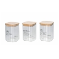 sæt 3 glasbeholdere 10x14cm til kaffe sukker og salt Victionary Kampagne