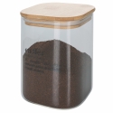 Glaskrukke til kaffe 10x10x14cm med bambuslåg Victionary Rabatter