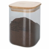 Glaskrukke til kaffe 10x10x14cm med bambuslåg Victionary Rabatter