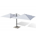 Oslo 3x3 m stor kvadratisk dobbelt hænge parasol til udendørs med tilt Model