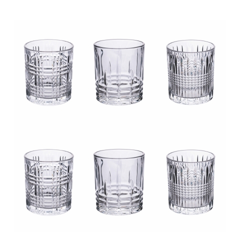 Sæt 6 vandglas til bordet gennemsigtigt glas New Vintage Kampagne