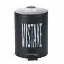 Sort affaldsspand med pedal og aftagelig spand 3l Mistake Bigismore Kampagne