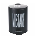 Sort affaldsspand med pedal og aftagelig spand 3l Mistake Bigismore Kampagne