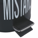 Sort affaldsspand med pedal og aftagelig spand 3l Mistake Bigismore Tilbud