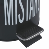 Sort affaldsspand med pedal og aftagelig spand 3l Mistake Bigismore Tilbud