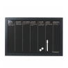 Sort vandret magnetisk tavle uge 40x60cm Week Victionary Kampagne