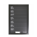 Sort vertikalt tavle ugeplan 40x60 cm med kridt Victionary Week Kampagne