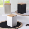 Stort køkkenglas 10x10x14,5cm i stentøj låg 1080ml Modern Valgfri