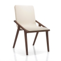 Sæt 2 spisebordsstole moderne design i træ og kunstlæder beige Hays Kampagne