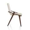 Sæt 2 spisebordsstole moderne design i træ og kunstlæder beige Hays Rabatter