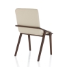 Sæt 2 spisebordsstole moderne design i træ og kunstlæder beige Hays Mængderabat
