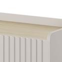 Moderne beige skænk med 3 skuffer og 3 låger, Bitter design Udsalg