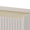 Moderne beige skænk med 3 skuffer og 3 låger, Bitter design Udsalg