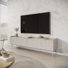 Moderne lavt TV-møbel, beige med 2 klaplåger, 153x50x38, Bitter Kampagne