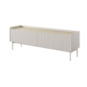 Moderne lavt TV-møbel, beige med 2 klaplåger, 153x50x38, Bitter Udsalg
