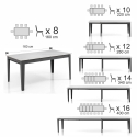 Moderne udvideligt spisebord 90x160-400 marmoreffekt Harper Egenskaber