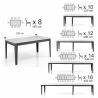 Moderne udvideligt spisebord 90x160-400 marmoreffekt Harper Egenskaber