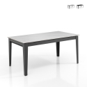 Moderne udvideligt spisebord 90x160-400 marmoreffekt Harper Kampagne