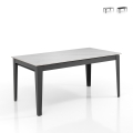 Moderne udvideligt spisebord 90x160-400 marmoreffekt Harper Kampagne