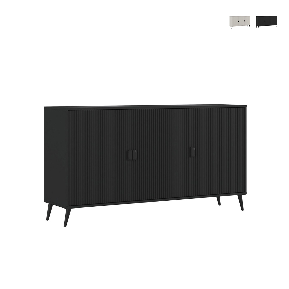 Moderne skænk med 3 låger 153x88x49cm Danielle Kampagne