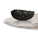 Udtrækkeligt design spisebord marmor effekt 160x160x75 Arvin Onice Pris