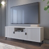Lavt TV-bord til stuen med 2 låger og skuffe 153x40x61 Danielle På Tilbud