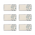 Sæt med 6 rektangulære serveringsfade i keramik 29x15 cm Marechiaro Kampagne