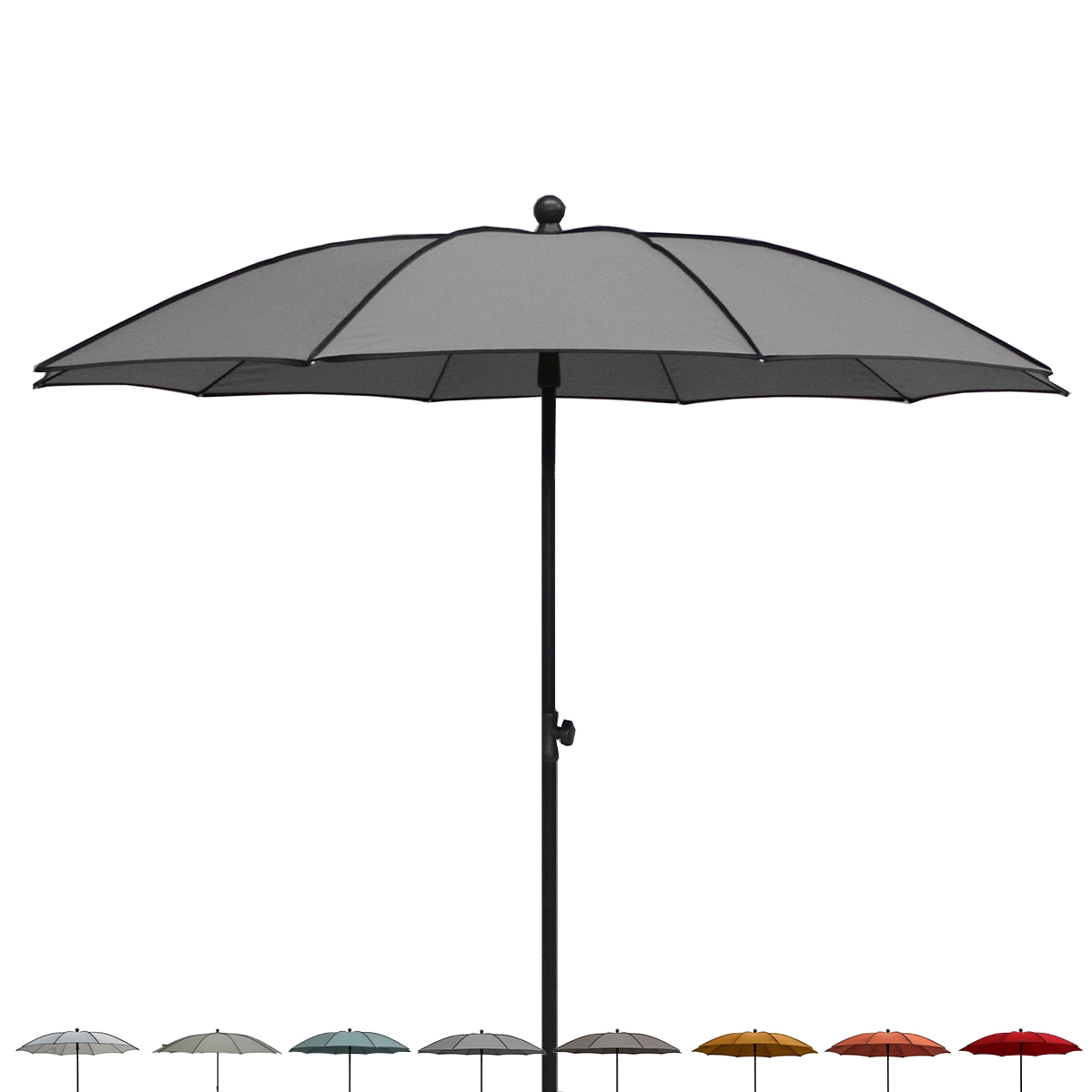 Moderne haveparasol Ø200cm til udendørs terrasse Border Mængderabat