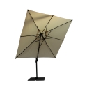 Retraktabelt sidehængslet haveparasol 3x3 i aluminium Antibes Rabatter