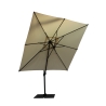 Retraktabelt sidehængslet haveparasol 3x3 i aluminium Antibes Rabatter
