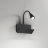 Væglampe i metal med fleksibelt lys og USB-port Gulp Tilbud