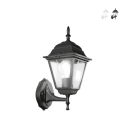 Udendørs væglampe lanterne klassisk stil aluminium glas Roma Uplight Tilbud