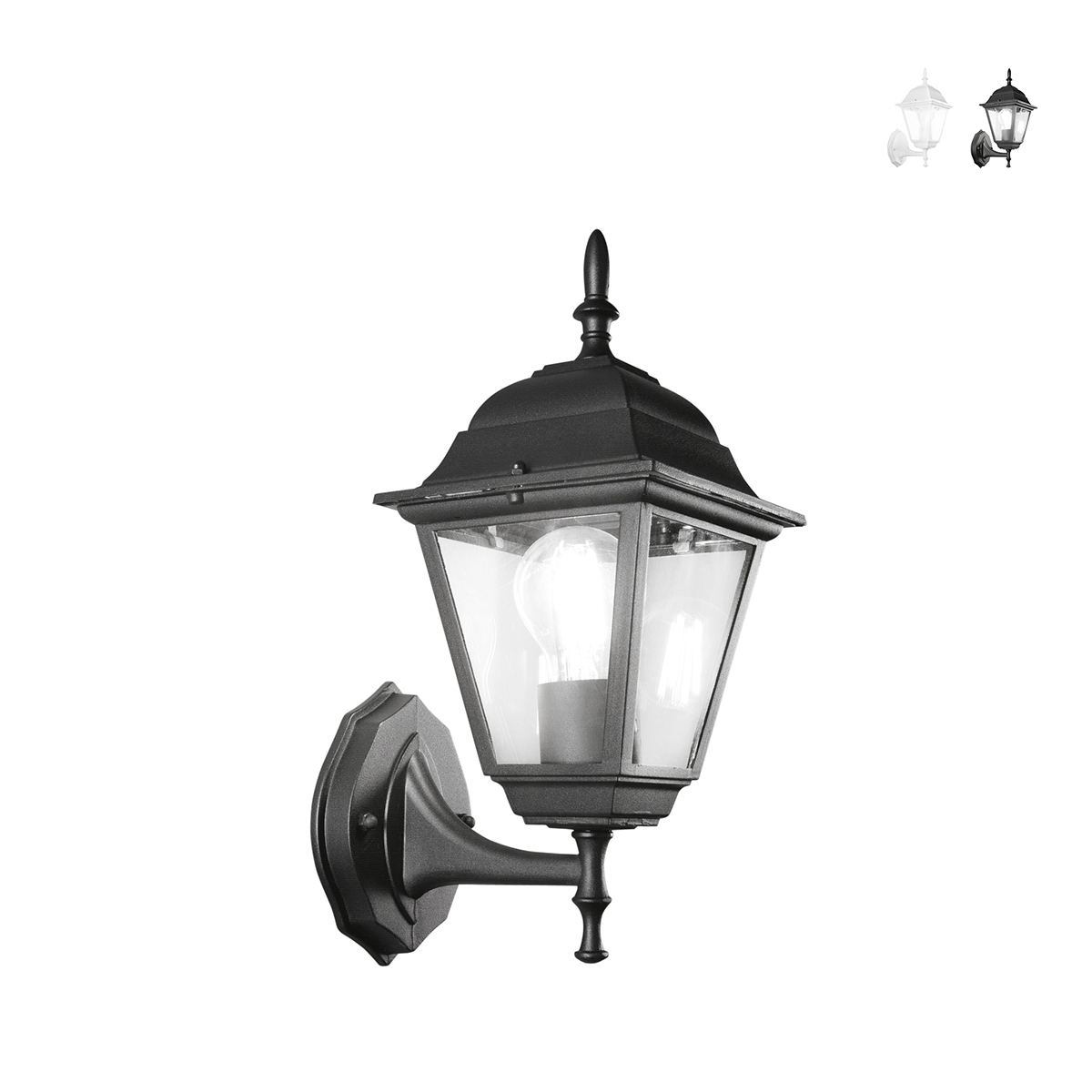Udendørs væglampe lanterne klassisk stil aluminium glas Roma Uplight Tilbud Udendørs væglampe lanterne klassisk stil aluminium glas Roma Uplight Tilbud