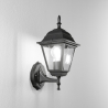Udendørs væglampe lanterne klassisk stil aluminium glas Roma Uplight Udsalg