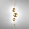 Moderne væglampe med LED-lys, 3 aluminiumscirkler Idol På Tilbud
