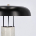 Moderne bordlampe med hvid marmorfod og metalskærm Kaithal Udsalg
