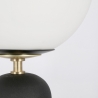 Moderne bordlampe med rund matteret glasskærm Delphine Model