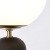Moderne bordlampe med rund matteret glasskærm Delphine Valgfri