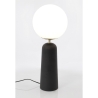Moderne bordlampe med rund matteret glasskærm Delphine Egenskaber