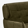 2-personers designsofa i fløjlsstof med capitonné-stil Vaaru Udsalg
