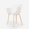 Moderne køkkenstol i design med armlæn i polypropylen Vetra Model